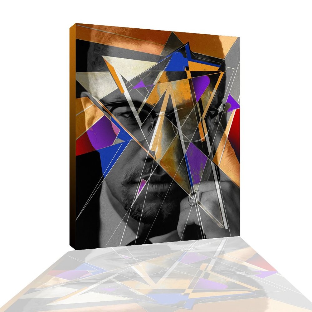 MALCOLM X - SHARP MIND PAINTING canvas print 16X20